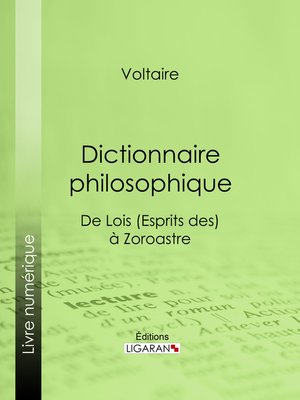 cover image of Dictionnaire philosophique